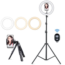 画像をギャラリービューアに読み込む, LEDリングライト 自撮り USBライト 10インチ 3色モード led リングライト 撮影 スタンド スマホ 卓上 三脚 スマホスタンド