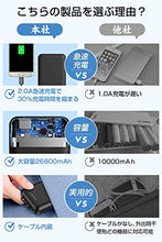 画像をギャラリービューアに読み込む, 大容量26800mAh 3ケーブル内蔵 急速充電 モバイルバッテリー PSE認証済