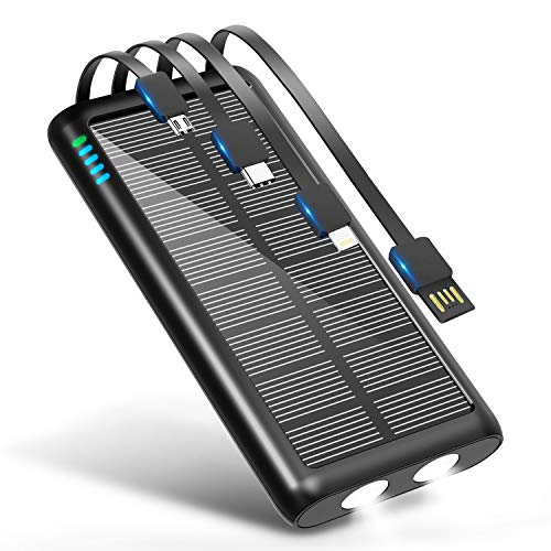 ソーラー モバイルバッテリー大容量 31200mAh 急速充電 防水 PSE