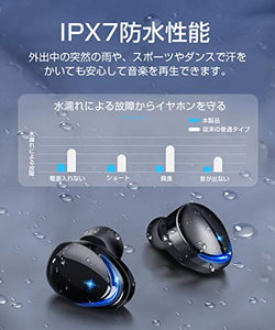 Bluetooth5.1 イヤホン 高音質  左右分離型 IPX7防水 ノイズキャンセリング-T8