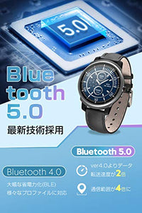 Bluetooth5.0技術 スマートウォッチ IP68防水 大字幕